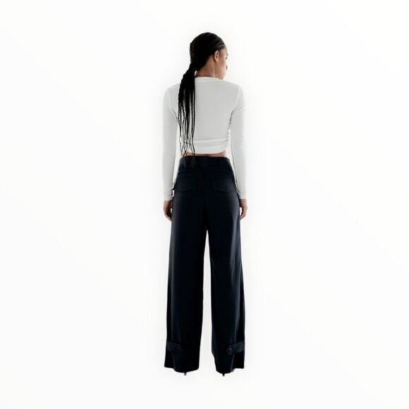 ZARA | White | RUCHED RIBBED TOP - Picture 6 of 9